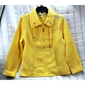christopher & banks, Women jacket, long sleeve, color yellow, size s